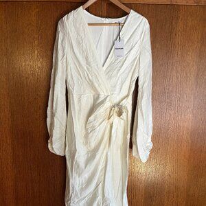 Cream wrap dress